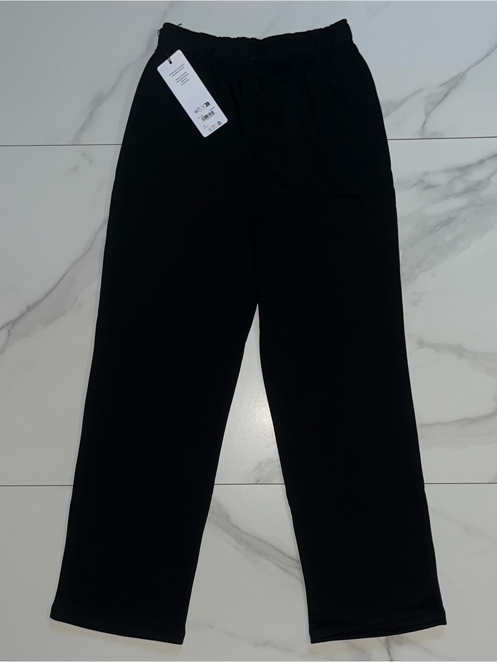 Alo Yoga Accolade Straight Leg Sweatpants Black Logo NWT XS - Picture 2 of 11